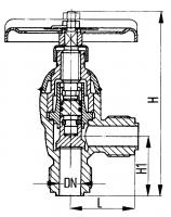 Клапан 521-35.1944 запорный штуцерный угловой Ду 20 Ру 40 