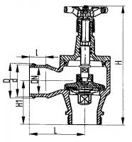 Клапан 521-03.445-07 запорный цапковый с присоединением под дюрит угловой Ду 25 Ру 4 