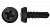 Саморезы с полуцилиндрической головкой, крестообразным щлицем Phillips 2, наконечник — сверло, оксидированные, РМЗ 