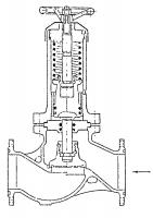 Клапан 587-35.081 фланцевый проходной с сервоприводом прямого действия Ду 125 Py 10 