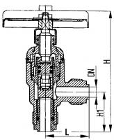 Клапан 522-36.102СТ невозвратно-запорный штуцерный угловой Ду 15 Ру 400 