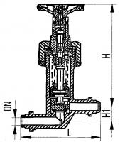 Клапан 521-35.1826-02 запорный приварной проходной бессальниковый с герметизацией Ду 10 Ру 63 