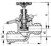 Клапан ИТШЛ.492111.004 быстрозапорный штуцерный проходной с тросиковым приводом Ду 25 Py 6 