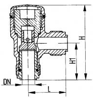 Клапан 522-36.154 невозвратный штуцерный угловой Ду 6 Py 400 