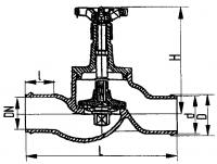 Клапан 522-03.122 невозвратно-запорный с присоединением под дюрит проходной Ду 20 Ру 6 