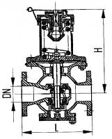 Клапан 525-35.123 редукционный фланцевый проходной двухседельный Ду 100 Py 16 