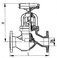 Клапан 522-01.171 невозвратно-запорный фланцевый проходной сальниковый Ду 25 Ру 25 