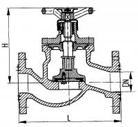 Клапан 522-35.4173-04 невозвратно-запорный фланцевый проходной Ду 150 Ру 10 