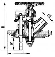 Клапан 521-35.3421-01 запорный бортовой с двухсторонним приводом Ду 40 Ру 40 