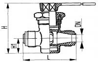 Кран штуцерный трехходовой сальниковый 536-ЗМ15 Ду 20 Py 16 