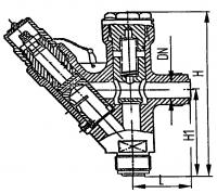 Клапан 525-03.012 дроссельный штуцерный угловой Ду 25 Py 160 