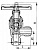 Клапан 521-35.1919 запорный штуцерный угловой Ду 20 Ру 160 
