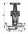 Клапан 522-03.134-03 невозвратно-запорный штуцерный проходной бессальниковый с герметизацией Ду 32 Ру 63 