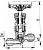 Клапан 521-35.004 запорный штуцерный проходной сальниковый Ду 20 Ру 10 