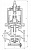 Клапан 521-182.201-02 запорный фланцевый проходной с однополостным пневмоприводом и ручным управлением нормально закрытый Ду 150 Ру 6 