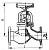 Клапан 522-35.241 невозвратно-запорный фланцевый проходной сальниковый Ду 50 Ру 25 