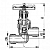 Клапан 521-01.472-01 запорный штуцерный проходной сальниковый Ду 32 Ру 40 