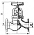 Клапан 522-01.177 невозвратно-запорный фланцевый проходной сальниковый Ду 80 Ру 10 