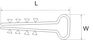 Дюбель-хомуты для крепления кабеля (прямоугольный) 