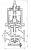 Клапан 587-35.8926-01 запорный фланцевый проходной с однополостным пневмоприводом и ручным управлением нормально закрытый Ду 80 Ру 10 