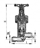 Клапан 522-03.134-02 невозвратно-запорный штуцерный проходной бессальниковый с герметизацией Ду 32 Ру 63 