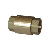 Клапан латунный обратный пружинный Ду 32 PN 10 муфтовый пластиковый шток, SGL 