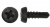 Саморезы с полуцилиндрической головкой, крестообразным шлицем Phillips 2, наконечник — сверло, оксидированные, РМЗ 