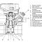 Клапан балансировочный ручной , MSV-BD, PN20, штуцер-штуцер, Ду 15, Danfoss 003Z4100 