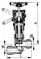 Клапан 521-35.3405 быстрозапорный штуцерный проходной с тросиковым приводом Ду 15 Py 6 