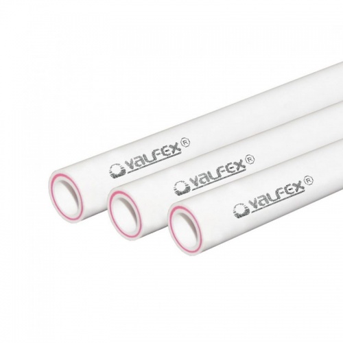 Труба ПП 25 х 3,5 SDR7,4 PN20, армированная стекловолокном, белая, Valfex 
