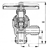 Клапан 521-03.479 запорный штуцерный угловой Ду 20 Ру 160 