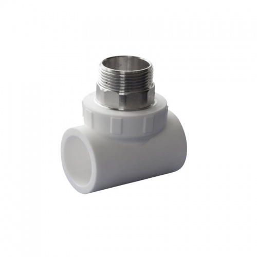 Тройник комбинированный ПП-НР 40-1 1/4'' PN25, с наруж. резьбой, белый 