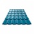 Металлочерепица Монтеррей | цвет Синяя вода 5021 | толщина металла 0,5 мм