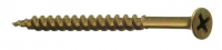 Саморезы с потайной головкой, крестообразным шлицем Phillips 2, острым наконечником, крупная резьба (жёлтый цинк) КНР 