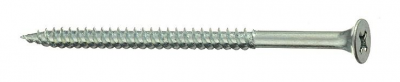 Саморезы с потайной головкой, крестообразным шлицем Phillips 2, острым наконечником, частая резьба (белый цинк), КНР 