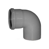 Отвод ПП(полипропилен) д/канализации 90гр. Дн110 с уплотнительным кольцом шумопоглощающий, Политэк 