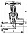 Клапан 521-ЗМ649 запорный штуцерный проходной сальниковый Ду 15 Ру 25 
