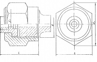 Соединение штуцерно-торцовое накидное внахлестку 556-01.071-02, ИТШЛ.302615.087-01 Ду 6 Py 100 